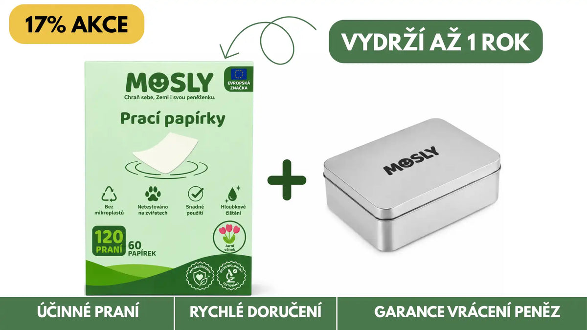 Mosly Prací Papírky 120 praní + dóza